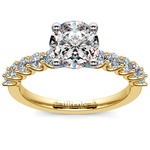 U-Prong Diamond Engagement Ring in Yellow Gold | Thumbnail 01