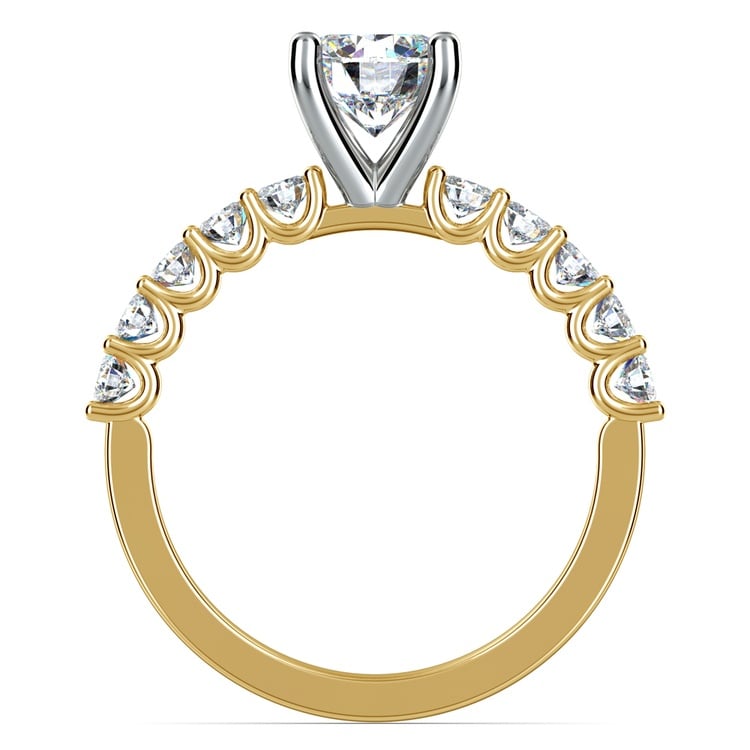 U-Prong Diamond Engagement Ring in Yellow Gold | 02