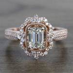 Vintage Halo Diamond Engagement Ring In Rose Gold | Thumbnail 05