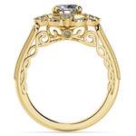 Vintage Halo Diamond Engagement Ring in Yellow Gold | Thumbnail 02