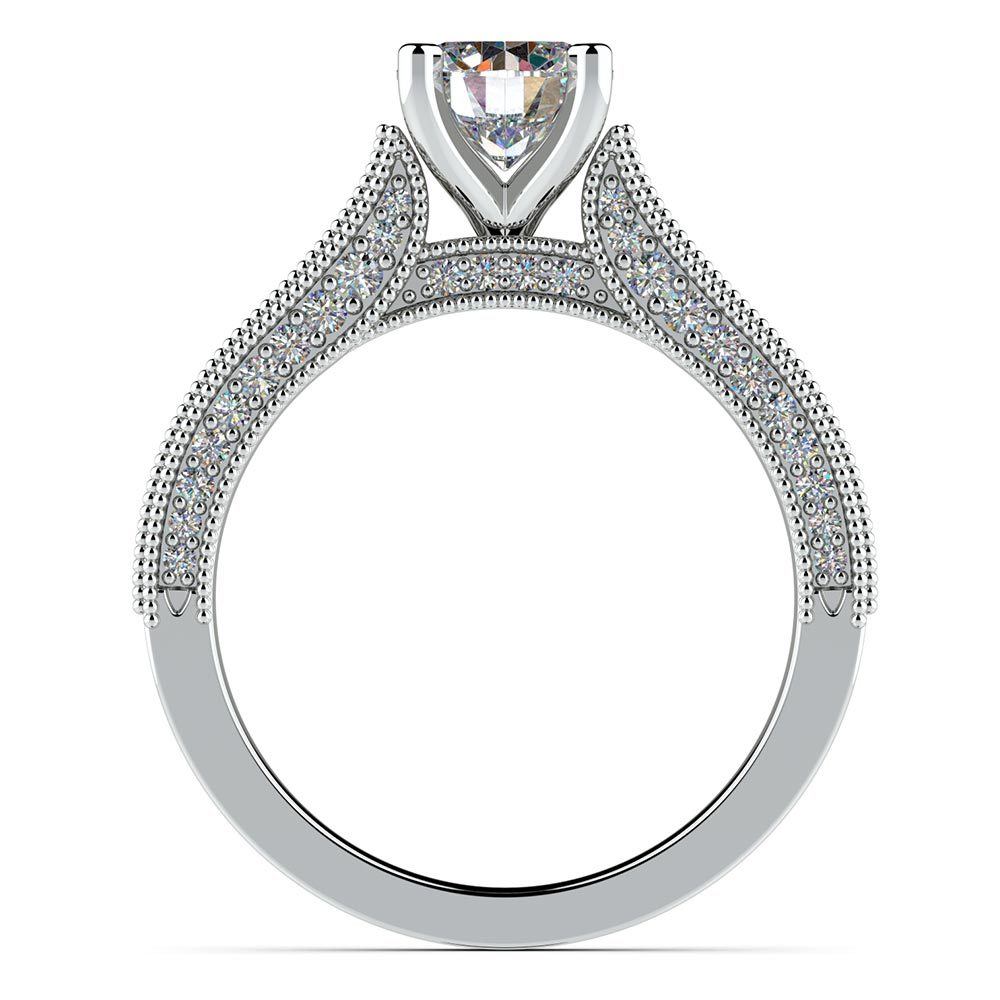 Vintage Milgrain Engagement Ring In Platinum | 02