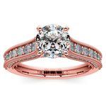 Vintage Milgrain Diamond Engagement Ring in Rose Gold | Thumbnail 01