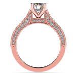 Vintage Milgrain Diamond Engagement Ring in Rose Gold | Thumbnail 02