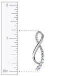 Swirl Diamond Journey Necklace in White Gold (1/2 ctw) | Thumbnail 02