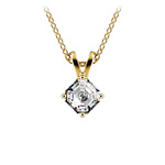 1/3 Carat Asscher Cut Diamond Necklace In Yellow Gold | Thumbnail 01