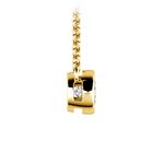 1/3 Ctw Bezel Diamond Necklace Pendant In Yellow Gold | Thumbnail 02