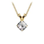 1/4 Carat Asscher Cut Diamond Necklace In Yellow Gold | Thumbnail 01