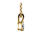 Pear Shaped Diamond Pendant Necklace In Yellow Gold (1/5 ctw) | Thumbnail 02