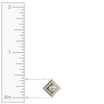 Square Halo Diamond Pendant in Yellow Gold (2/5 ctw) | Thumbnail 02
