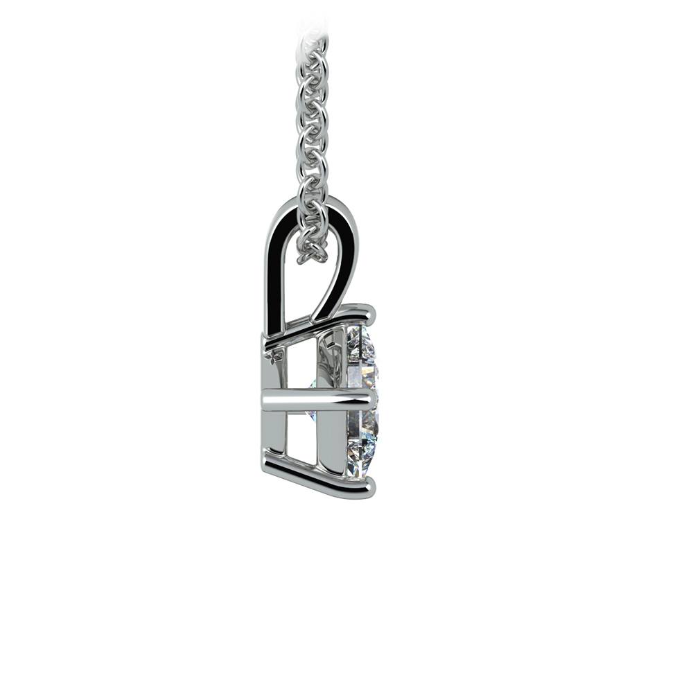 1/3 Carat Asscher Cut Diamond Necklace In Platinum | 02