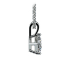 1/3 Carat Asscher Cut Diamond Necklace In Platinum | Thumbnail 02
