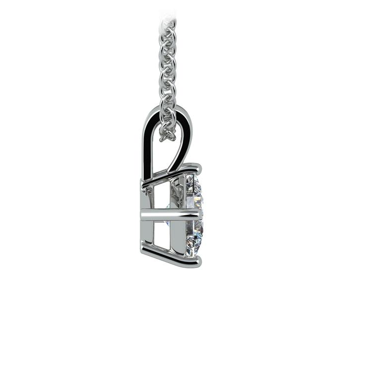 1/4 Carat Asscher Cut Diamond Necklace In Platinum | 02