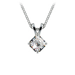 Asscher Diamond Solitaire Pendant in Platinum (1/5 ctw)  | Thumbnail 01