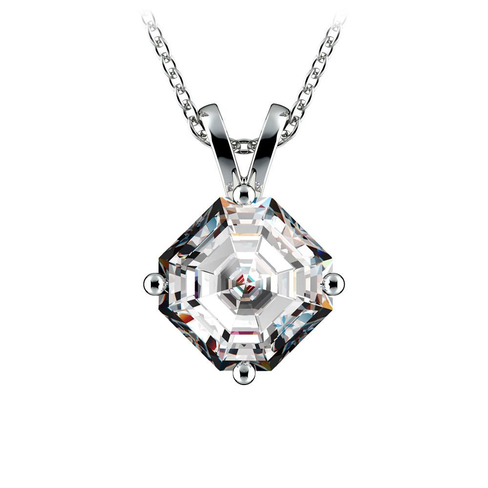 2 Carat Asscher Cut Diamond Pendant 