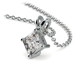 1/2 Carat Asscher Cut Diamond Necklace In White Gold | Thumbnail 03