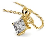 One Carat Asscher Cut Pendant Diamond Necklace In Yellow Gold | Thumbnail 03