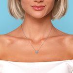 Bezel Set Diamond Necklace In Platinum (1 1/2 Ctw) | Thumbnail 04