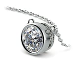 2 Carat Platinum Diamond Bezel Necklace | Thumbnail 03