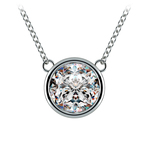 Diamond Bezel Necklace In Platinum (3 Ctw) | Thumbnail 01