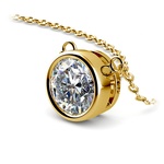 Bezel Diamond Solitaire Pendant in Yellow Gold (2 ctw) | Thumbnail 03