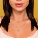 Charmed Diamond Heart Necklace in White Gold (1/2 ctw) | Thumbnail 03