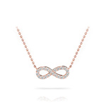 Charmed Diamond Infinity Necklace In Rose Gold | Thumbnail 01