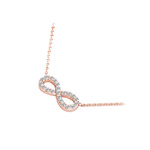 Charmed Diamond Infinity Necklace In Rose Gold | Thumbnail 02