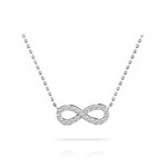 Charmed Diamond Infinity Necklace in White Gold | Thumbnail 01