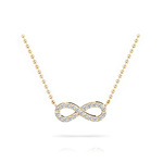 Charmed Diamond Infinity Necklace in Yellow Gold | Thumbnail 01