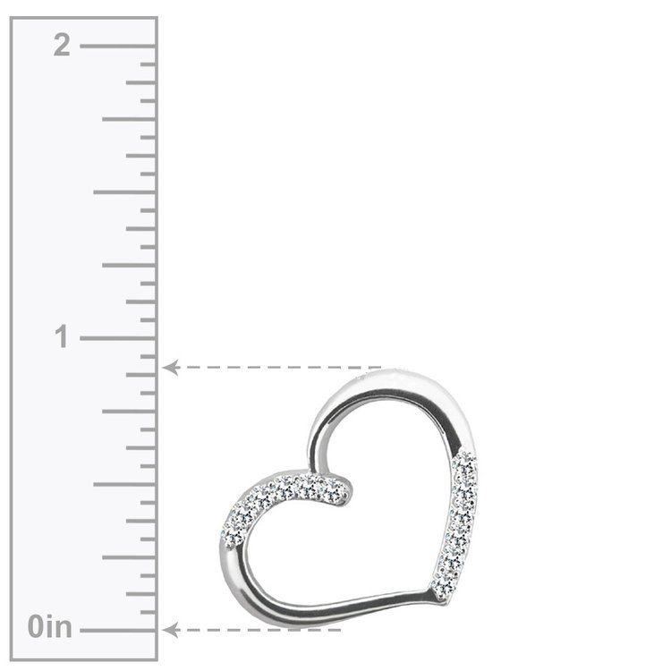 White Gold Diamond Heart Necklace (1/4 ctw) | 02