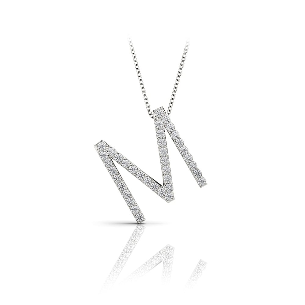 Diamond Initial Necklace - M | Zoom