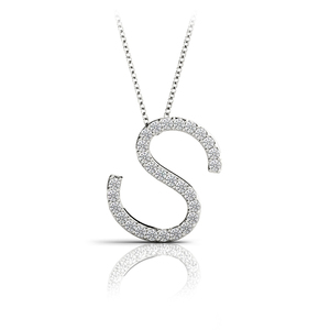 Diamond Initial Necklace - S