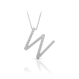 Diamond Initial Necklace - W