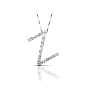 Diamond Initial Necklace - Z