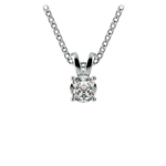 Delicate Round Diamond Necklace In Platinum (1/5 Ctw) | Thumbnail 01