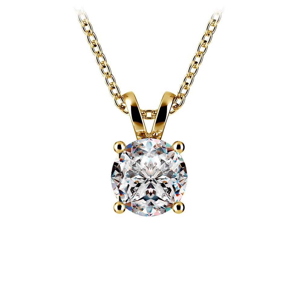 Classic 1 Carat Round Diamond Pendant 