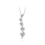 Five-Stone Journey Diamond Necklace In White Gold (1 Carat) | Thumbnail 01