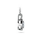 Halo Diamond Solitaire Necklace In White Gold (1 Carat) | Thumbnail 02