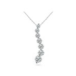 Journey Diamond Necklace in White Gold (1/4 ctw) | Thumbnail 01