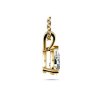Pear Diamond Solitaire Necklace In Yellow Gold (1/2 ctw) | Thumbnail 02