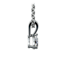 1/4 Ctw Pear Shaped Diamond Pendant Necklace In Polished Platinum | Thumbnail 02