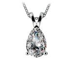 2 Carat Pear Diamond Pendant Necklace In Platinum | Thumbnail 01