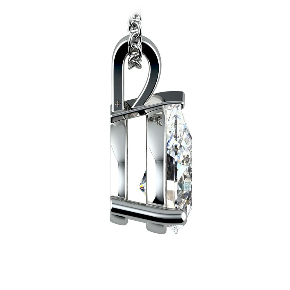 3 Carat Pear Shaped Diamond Necklace In Platinum | 02