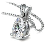 3 Carat Pear Shaped Diamond Necklace In Platinum | Thumbnail 03