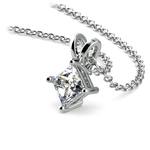 Princess Diamond Solitaire Necklace In White Gold (1/2 ctw) | Thumbnail 03