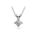 Princess Diamond Solitaire Necklace In White Gold (1/2 ctw) | Thumbnail 01