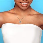 1 1/2 Carat Princess Diamond Solitaire Necklace In Platinum | Thumbnail 04