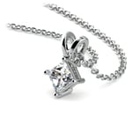 1/4 Carat Princess Cut Diamond Necklace In Platinum | Thumbnail 03