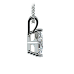 One Carat Princess Diamond Necklace Solitaire In Platinum | Thumbnail 02