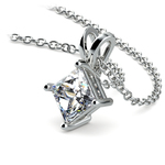 One Carat Princess Diamond Necklace Solitaire In Platinum | Thumbnail 03